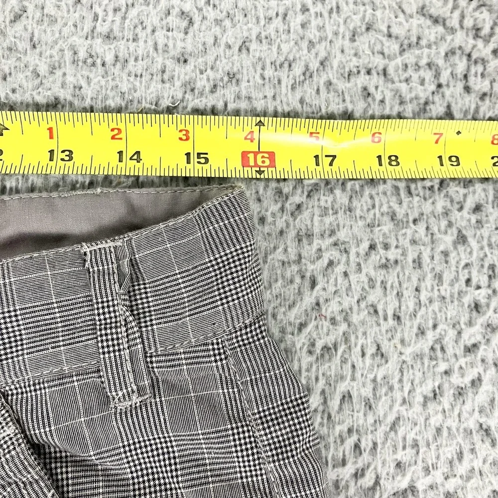 Alpha Industries Cargo Shorts Mens 32 Gray Plaid Cotton‎ Canvas Military Utility